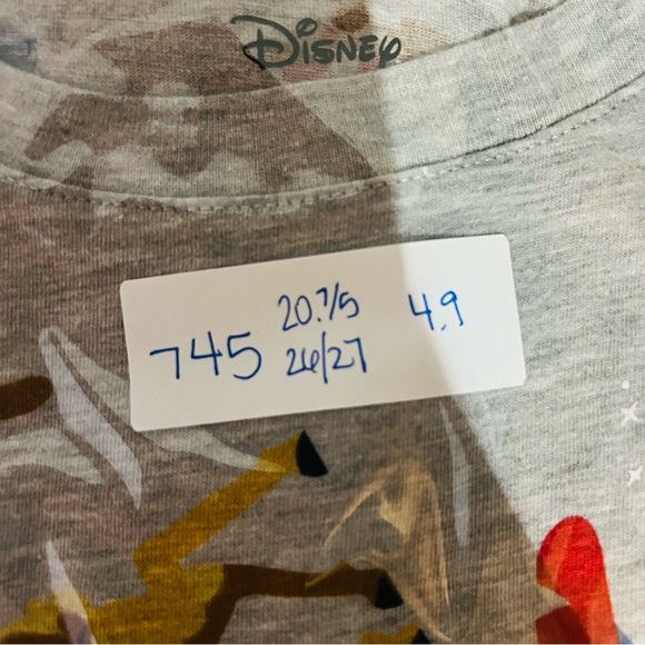 Rare Disney 100 Christmas Junior Grey Printed T-Shirt Mickey Lilo Size XXL (19) - Picture 11 of 11